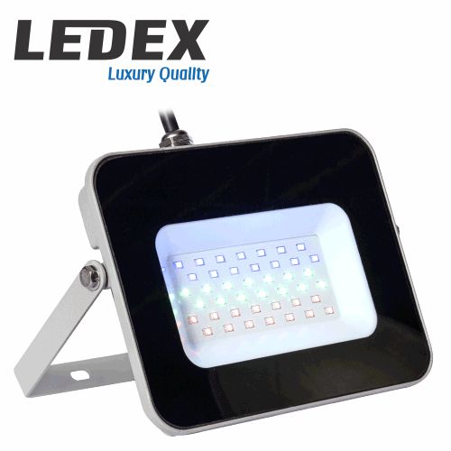 LEDEX LED პროჟექტორი 20W RGB