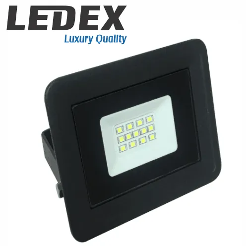 LEDEX LED პროჟექტორი 10w 3000k IP65 Black