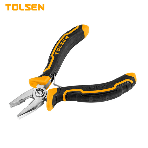TOLSEN TOL2347-10350 ბრტყელტუჩა მეტალის, რეზინის სახელურით 115MM.4.5 