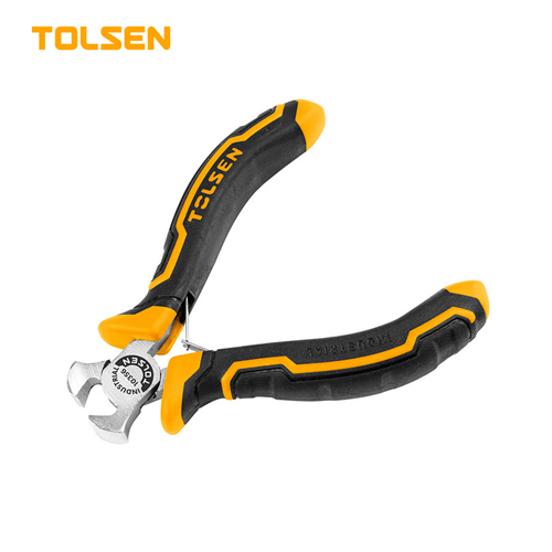 TOLSEN TOL2355-10356 ბრტყელტუჩა მკვნეტარა მეტალის რეზინის სახელურით ბრტყელი თავით 115MM.4.5 
