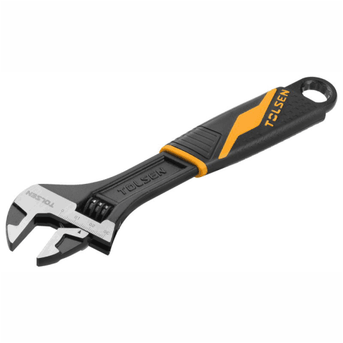 TOLSEN TOL782-15008 ქანჩის გასაღები რეგულირებადი რეზინის სახელურით 6 