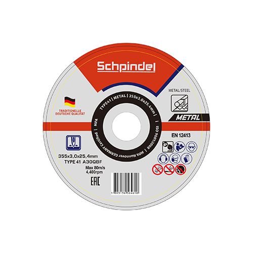 Schpindel მეტალის საჭრელი დისკი T41*355X3.0X25.4