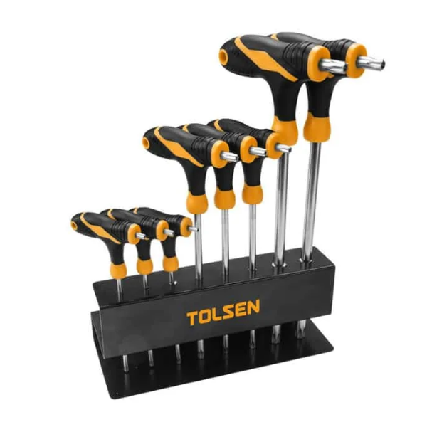 TOLSEN TOL2464-20063 ექვსკუთხა სახრახნისი რეზინის სახელურით 8ც.-იანი