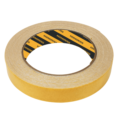 Keengross - წებვადი ლენტი ორმაგი PP Tape 24MM X 25M  light yellow