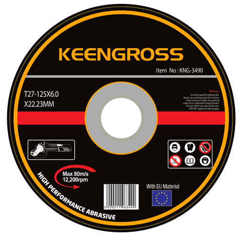 Keengross მეტალის საჭრელი დისკსი T27*125x6.0x22.3mm