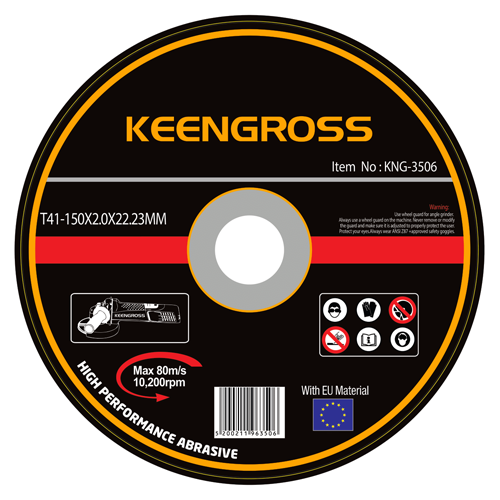 Keengross მეტალის საჭრელი დისკი T41*150x2.0x22.2mm