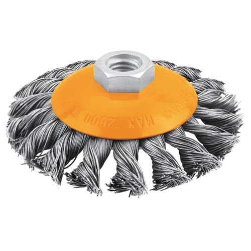 Keengross  მეტალის საპრიალებელი ჯაგრისი გაშლილი (უხეში) 100MM