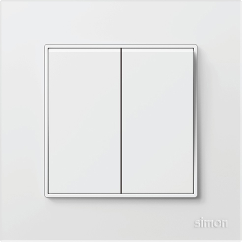 SIMON-1886 ორიანი ჩამრთველი N60 (თეთრი)