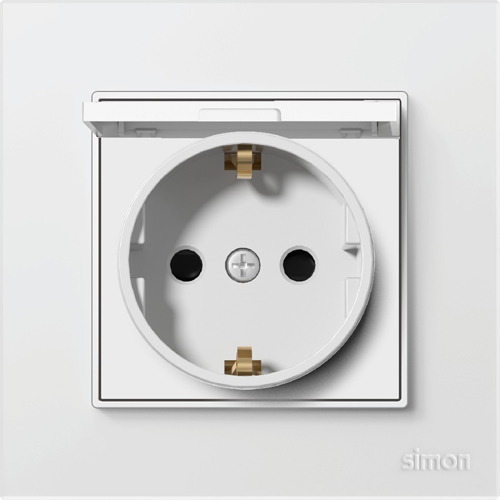 SIMON-5785 ერთიანი როზეტი ხუფით N60 (თეთრი)