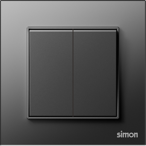 SIMON-5860 ორიანი ჩამრთველი N60 (შავი)