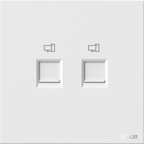 SIMON-8073 ინტერნეტის როზეტი ორიანი M7 (თეთრი)