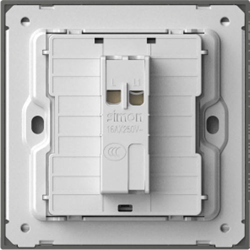 SIMON-8561 ერთიანი ჩამრთველი რევერსით M7 (ნაცრისფერი)