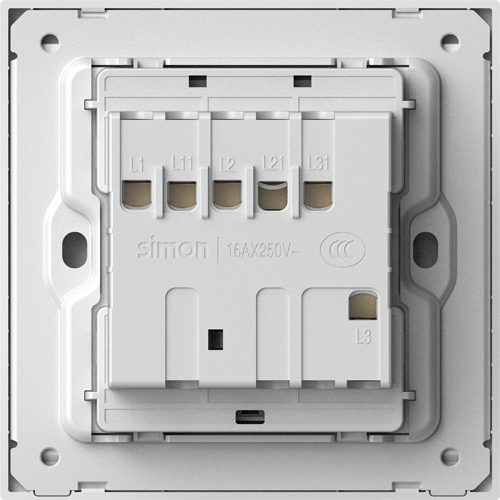 SIMON-6870 სამიანი ჩამრთველი M7 (თეთრი)