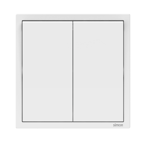 SIMON-8931 ორიანი ჩამრთველი N54 (თეთრი)