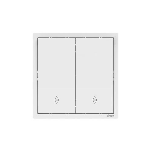 SIMON-8962 ორიანი ჩამრთველი რევერსით N54 (თეთრი)