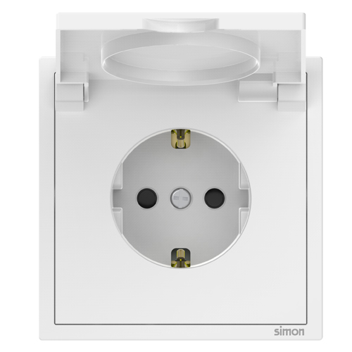 SIMON-9006 ერთიანი როზეტი ხუფით N54 (თეთრი)