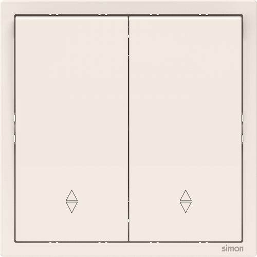 SIMON-9112 ორიანი ჩამრთველი რევერსით N54 (ბეჟი)