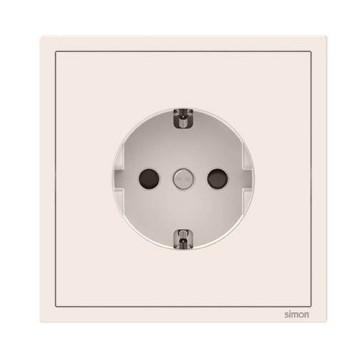 SIMON-9136 ერთიანი როზეტი დამიწებით N54 (ბეჟი)