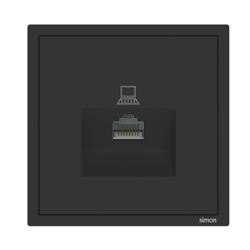 SIMON-9327 ინტერნეტის როზეტი N54 (შავი)