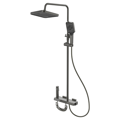 Kettler Premium-82344  საშხაპე ძელის კომპლექტი შემრევით & ბიდე (BLACK)