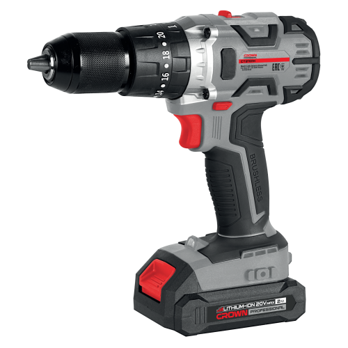 CROWN CT21101H-2 EK - ელექტრო სახრახნისი 20V-MAX