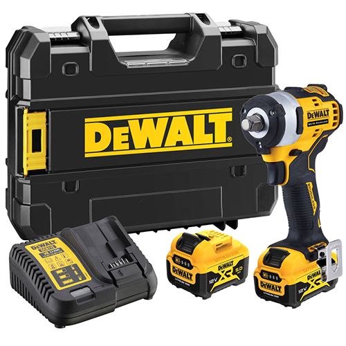 Dewalt DCF901P2-QW დარტმითი ქანჩის გასაღები 12V 1/2,2x5.0Ah ელემენტით