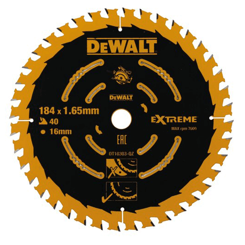 Dewalt DT10303-QZ მეტლახის საჭრელი დისკი 184x16x40T EXT Corded SWBLD