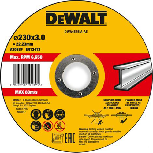 Dewalt DWA4525IA-AE 230 მმ x 3 მმ x 22,2 მმ  საჭრელი დისკი