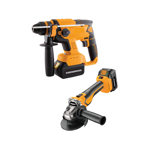 Keengross KG-83634B 20V პნევმატური დრელი + კუთხსახეხი ელემენტზე 2x4Ah BL