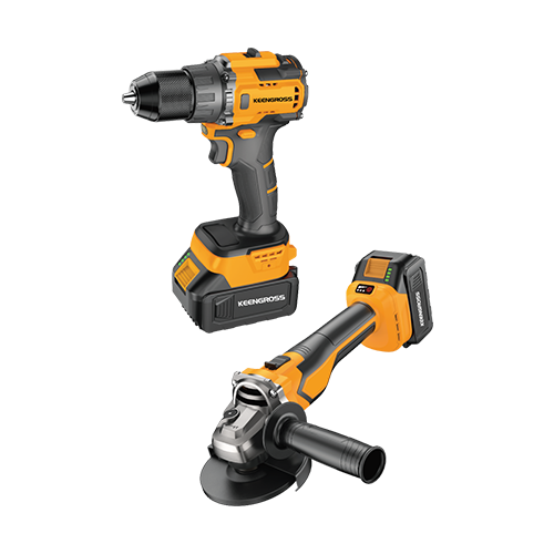 Keengross KG-84164B 20V სახრახნისი დარტყმით + კუთხსახეხი ელემენტზე 2x4Ah BL