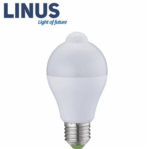 LINUS Lin63-4345 LED ნათურა მოძრაობის ინფრაწითელ სენზორზე 7W 6500K