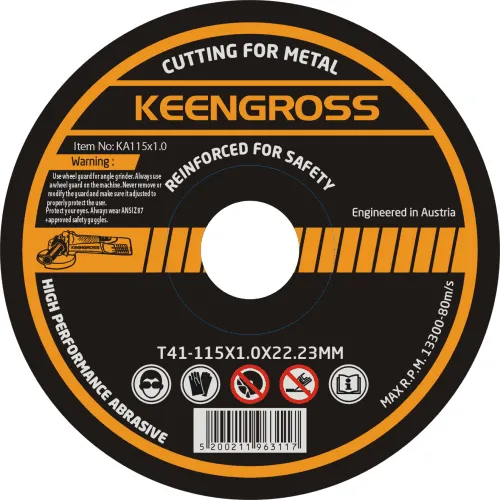 Keengross - მეტალის საჭრელი დისკი  115X1.0X22.23MM