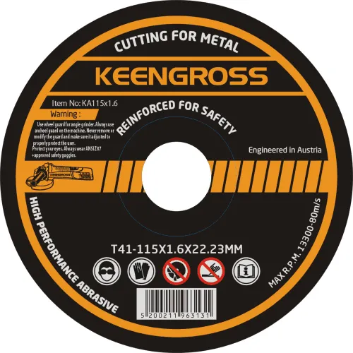 Keengross - მეტალის საჭრელი დისკი 115X1.6X22.23MM