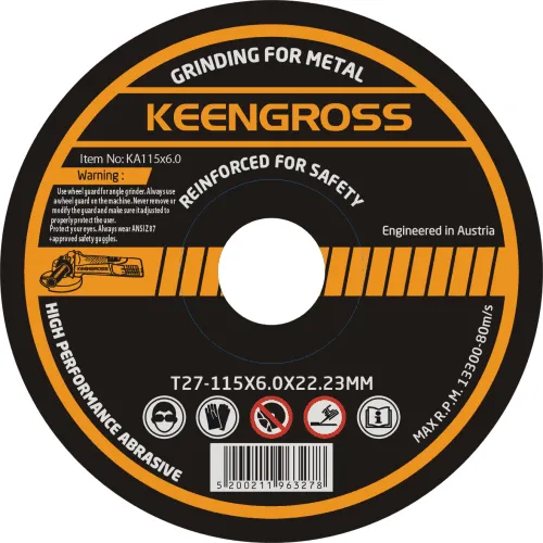 Keengross - მეტალის სახეხი დისკი 115X6.0X22.23MM
