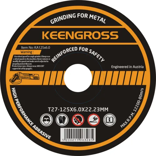 Keengross - მეტალის სახეხი დისკი 125X6.0X22.23MM