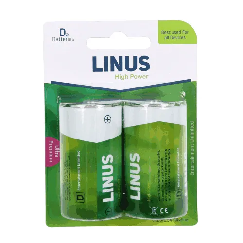 Linus-ელემენტი D Ultra Premium Alkaline 2PC/Blister