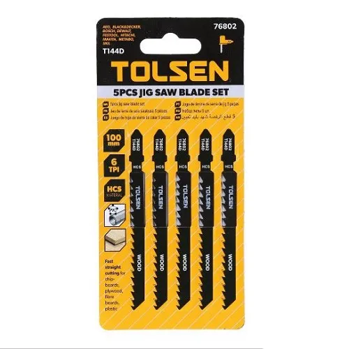 TOLSEN TOL687-76802 ელ.ხერხის საცვლელი პირები 5ც.-იანი T144D