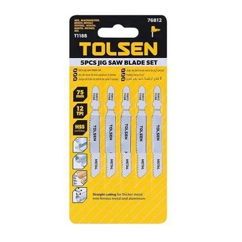 TOLSEN TOL691-76812 ელ.ხერხის საცვლელი პირები 5ც.-იანი T118B
