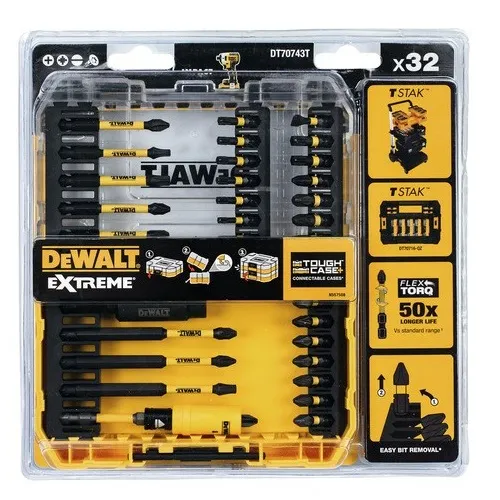 Dewalt DT70743T-QZ საცვლელი პირების ნაკრები 32ც