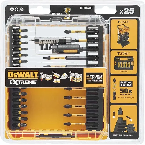 Dewalt - DT70744T-QZ საცვლელი პირების ნაკრები 25ც-იანი