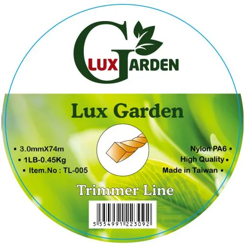 Lux Garden TL-005 ტრიმერის ძუა 3.0mmX74m,Square twist