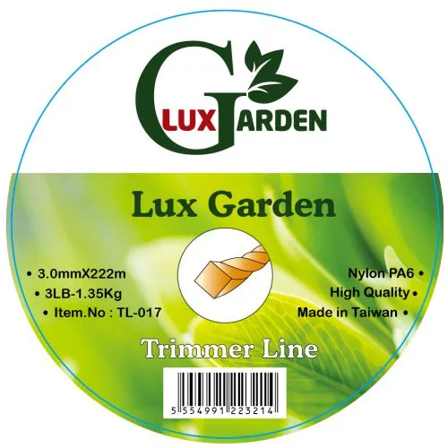 Lux Garden TL-017 ტრიმერის ძუა 3.0mmX222m,Square twist