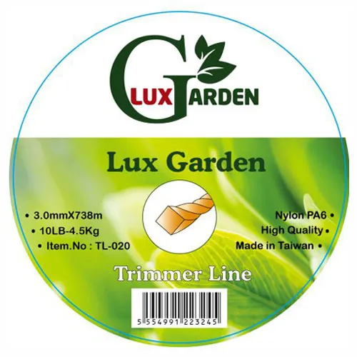 Lux Garden TL-020 ტრიმერის ძუა 3.0mmX738m,Square twist