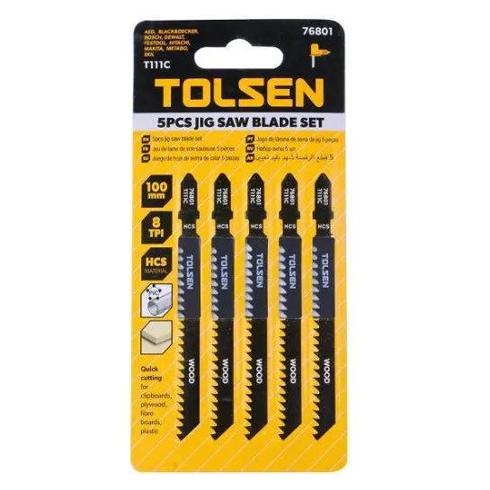 TOLSEN TOL686-76801 ელ.ხერხის საცვლელი პირები 5ც.-იანი T111C